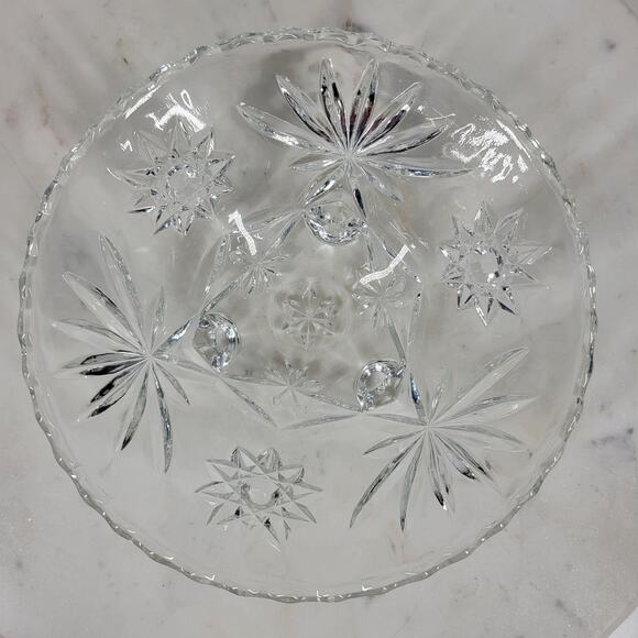 Vintage Crystal 3 Toed Footed Cut Glass Bowl 6.5"x2.5" Clear Candy Trinket Dish - Picture 14 of 16